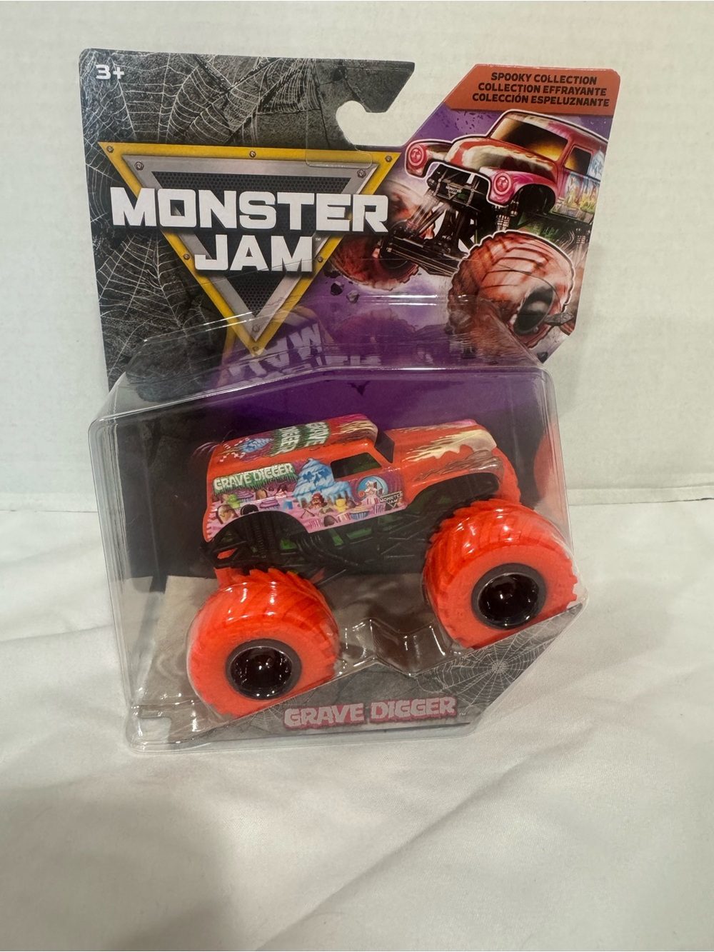 Monster Jam Spooky collection Grave Digger Kids Toy Truck - Orange